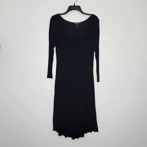 Delicious black asimetrical dress 3/4 sleeves🔥 5/$25 Bundle Sale 🔥